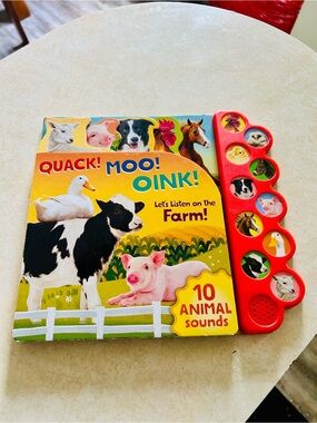 Farm Animal Sound Book for Kids - Red Sound Panel